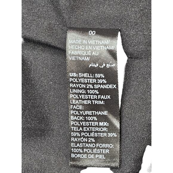 WHBM WHITE HOUSE BLACK MARKET SIZE 00 Zip up BLAZER JACKET GRAY/ BLACK - Picture 5 of 6